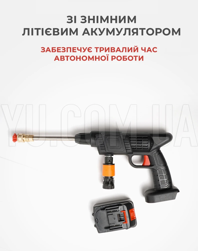 Портативна автомобільна мийка високого тиску акумуляторна 24V з кейсом для зберігання (два акумулятори)